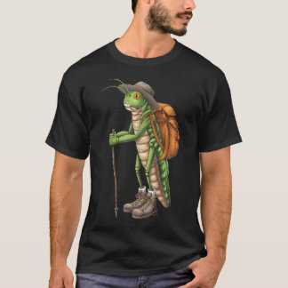 Rolig Grafik för Gräshoppa för Vandring Camping Äl T Shirt