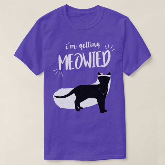 Rolig grafik för möhippa med kattcitatet Meow T Shirt (Design framsida)