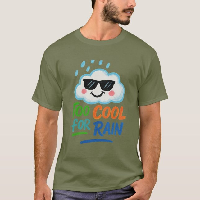 Rolig Grafik för Unisex Mörk T-Shirt (Framsida)
