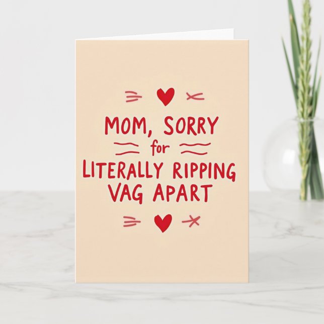Rolig grafikkort till mors dag kort (Framsida)