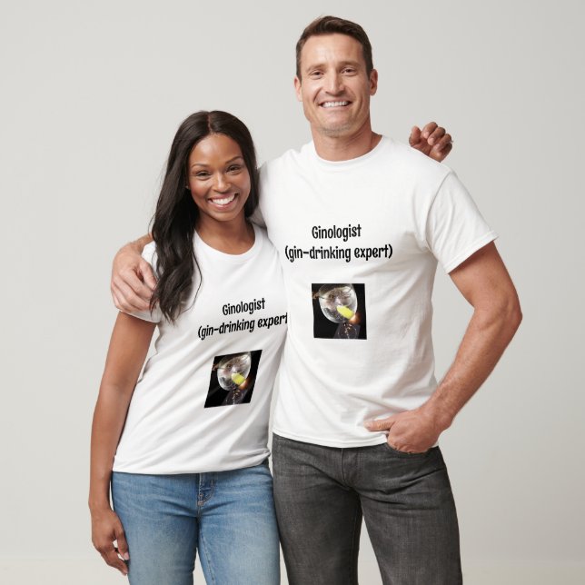 Rolig grafisk design för gin-drickande  t shirt (Unisex)