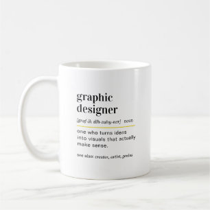 Rolig grafisk designer definition present kaffemugg