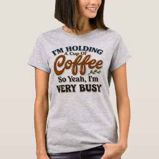 Rolig grafisk kaffet-shirt för kvinnor t shirt