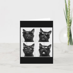 Rolig Grafisk Katt Fotobås Självporträtt Rolig _5  Kort