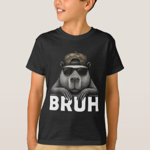Rolig Grafisk Meme Capybara Bruh För Pojkar Flicko T Shirt