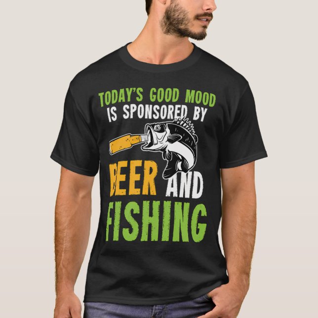 Rolig grafisk t-shirt design för flugfiske (Framsida)