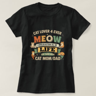 Rolig grafisk T-shirt för kattälskare