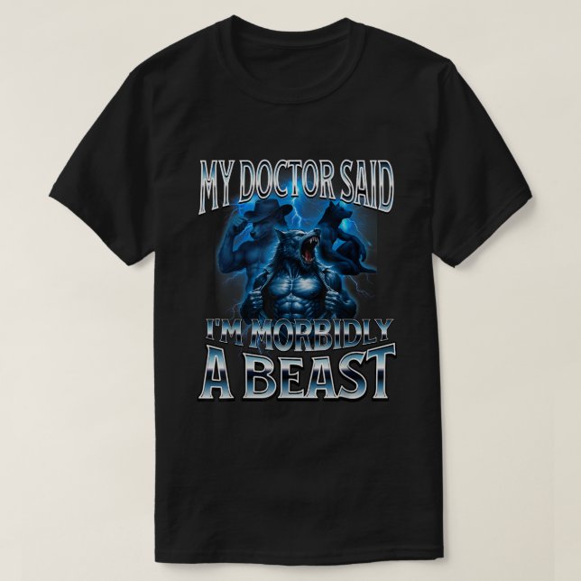 Rolig grafisk t-shirt för män kvinnor tonåringar A (Design framsida)