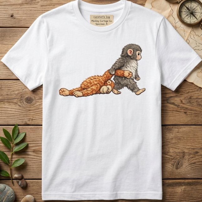 Rolig grafisk T-shirt med apa som slår, Tecknad Ap (Skapare uppladdad)