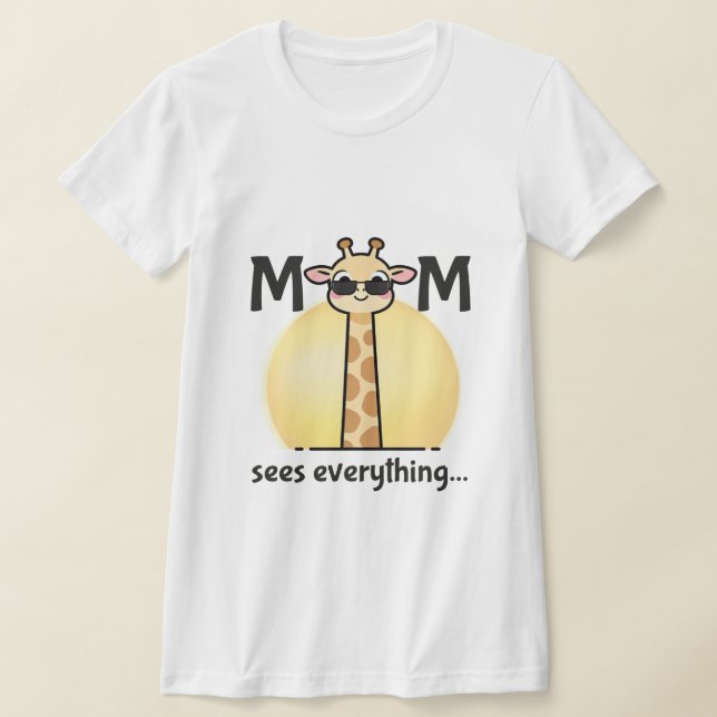 Rolig grafisk tröja med giraffmamma-liv (Laydown)