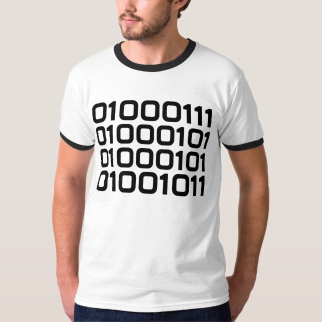 ROLIG grafisk utslagsplats för BINÄR Geek Tröja (Framsida)