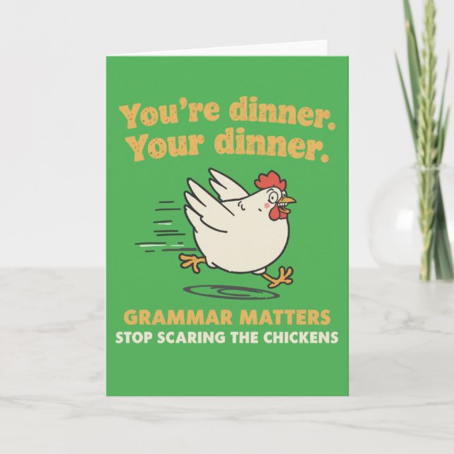 Rolig grammatik Din middag Din middag Grammatik Kort (Framsida)