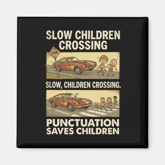 Rolig grammatik interpunktion räddar barn engelska magnet (Framsidan)