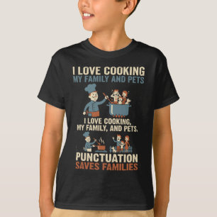 Rolig grammatik interpunktion räddar familjer enge t shirt