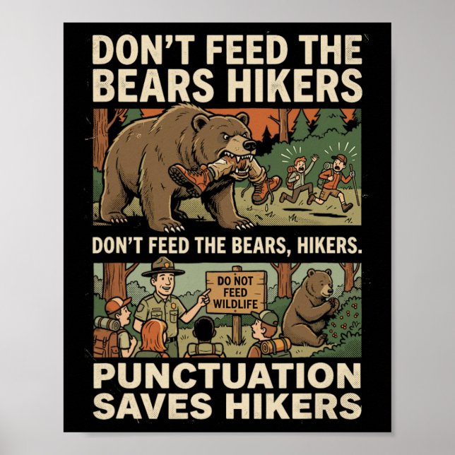 Rolig grammatik interpunktion räddar vandrare enge poster (Framsidan)