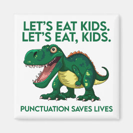 Rolig grammatiklektion om dinosaurier magnet