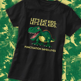 Rolig grammatiklektion om dinosaurier t shirt
