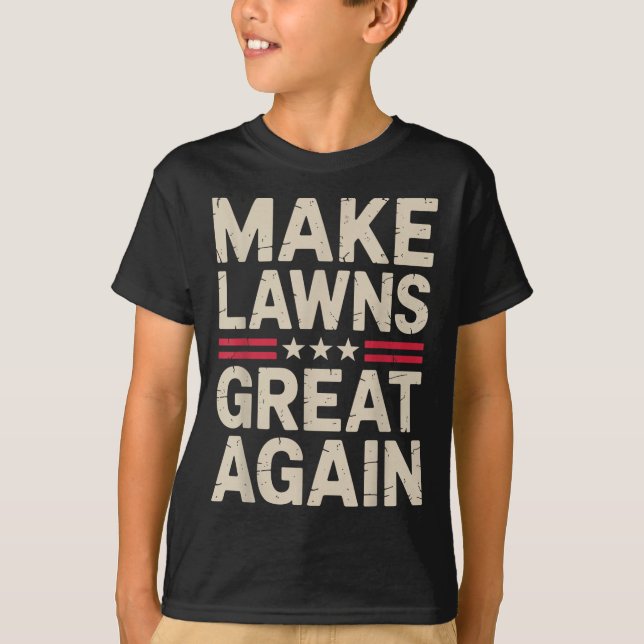 Rolig gräsklippare konst för män kvinnor gräsklipp t shirt (Framsida)