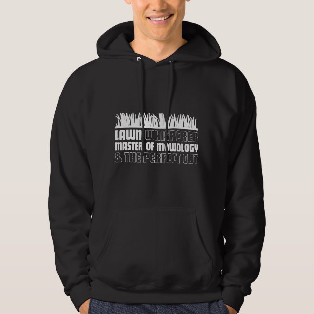 Rolig gräsklippning . Trädgårds gräsklippare gårds Hoodie (Framsida)