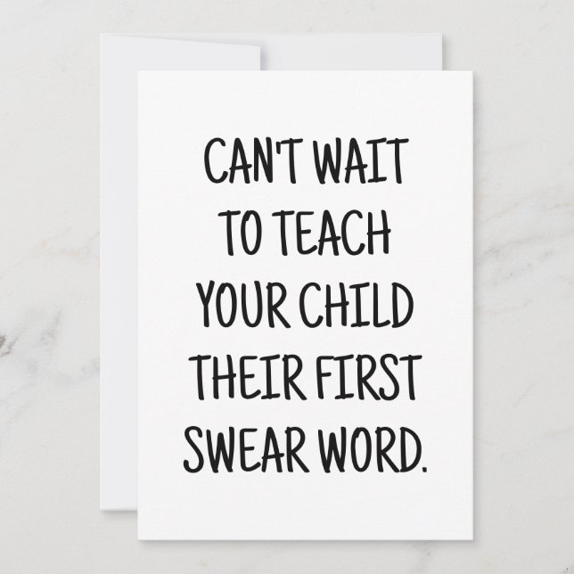 Rolig gratulationskort för bebisfest för ny mamma inbjudningar (Framsida)