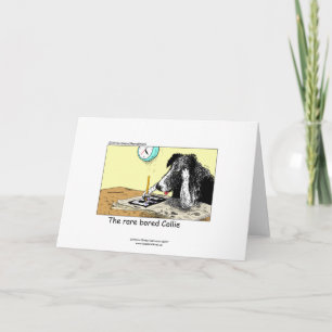 Rolig gratulationskort med Border Collie Kort