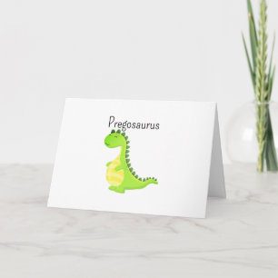 Rolig gravid dinosaur gratulationskort Pregosaurus Kort