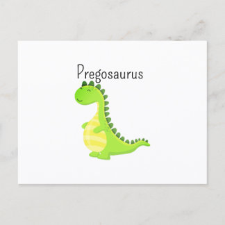 Rolig gravid dinosaurie graviditet Pregosaurus Meddelande Vykort