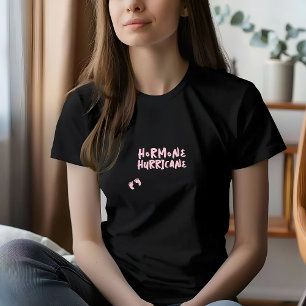 Rolig graviditet baby fingeravtryck rosa t shirt