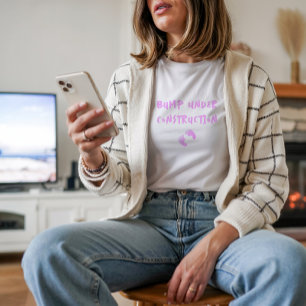 Rolig graviditet fingeravtryck rosa t shirt