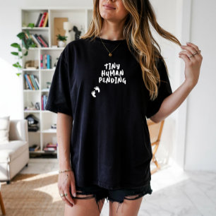 Rolig graviditets-T-shirt med vit fingeravtrycksde T Shirt