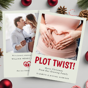 Rolig graviditets twist jul foto julkort