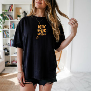 Rolig graviditetsfingerprint svart orange t shirt