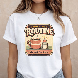 Rolig graviditetshalsa med retrotema för avslöjand t shirt