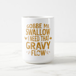 Rolig Gravy Flow Thanksgiving Typografi Gif Kaffemugg
