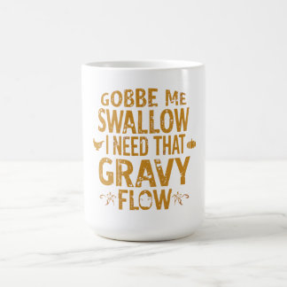 Rolig Gravy Flow Thanksgiving Typografi Gif Kaffemugg