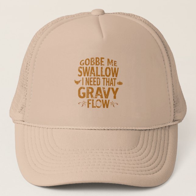 Rolig Gravy Flow Thanksgiving Typografi Gif Keps (Framsida)