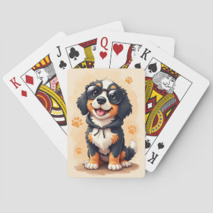 Rolig Greater Swiss Mountain Dog Kawaii Hund Casinokort