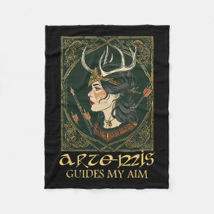 Rolig grekisk gudinna Artemis Dovjakt Mytologi Fleecefilt