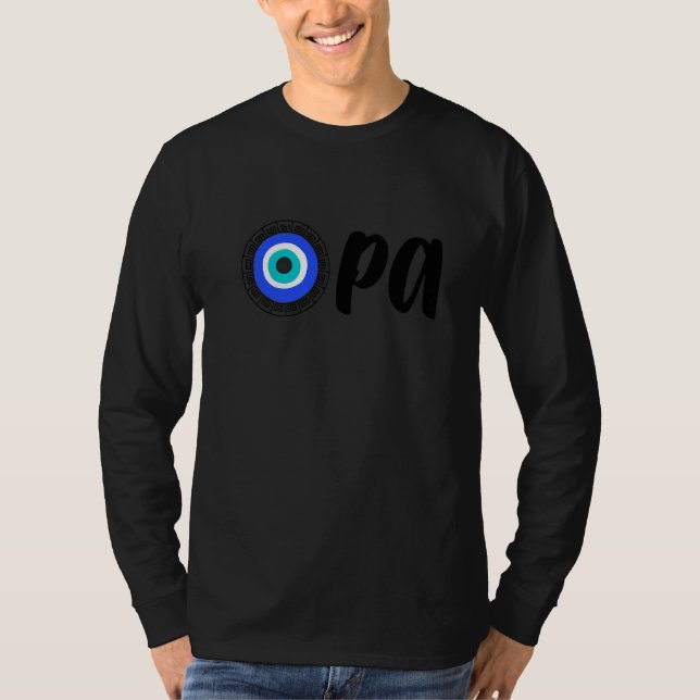 Rolig grekisk stolthet OPA grekisk nyckel Hellas G T Shirt (Framsida)