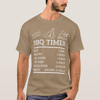 Rolig Grill Citat BBQ Timer Bbq Öl Grill Pappa Ba T Shirt