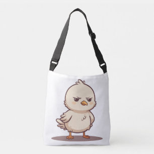 Rolig Grinig Babyfågel Kawaii Tecknad Film Axelväska