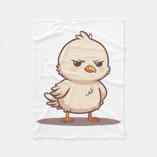 Rolig Grinig Babyfågel Kawaii Tecknad Fleecefilt