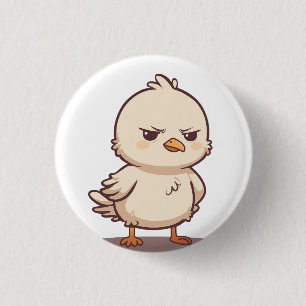 Rolig Grinig Babyfågel Kawaii Tecknad Knapp
