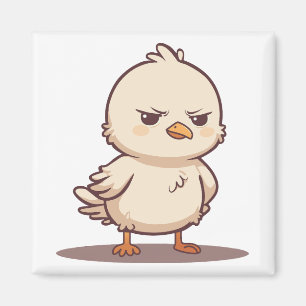 Rolig Grinig Babyfågel Kawaii Tecknad Magnet