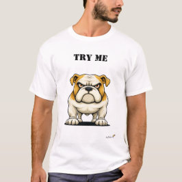 Rolig Grinig Bulldog T-Shirt