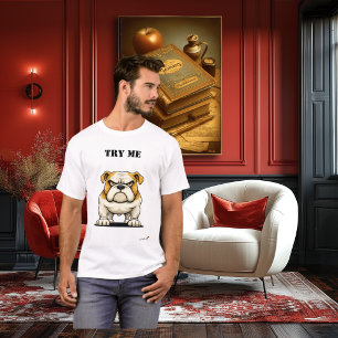 Rolig Grinig Bulldog T-Shirt