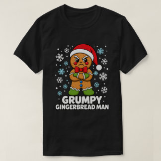 Rolig Grinig Gingerbread Man Jul Högtid T Shirt