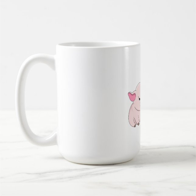 Rolig Grinig Gris Nu Då Morgonkaffemugg Kaffemugg (Vänster)