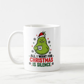Rolig Grinig Grön Monster Allt Jag Vill Ha För Jul Kaffemugg