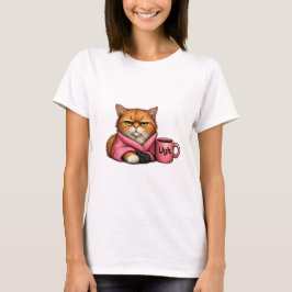 Rolig Grinig Katt T Shirt
